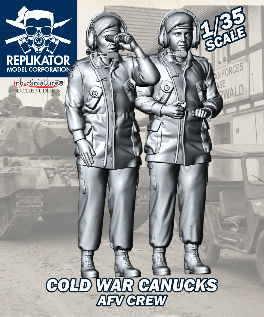Model kit of Cold War Canucks AFV crew in 1/35 scale by Replikator Model Corporation.