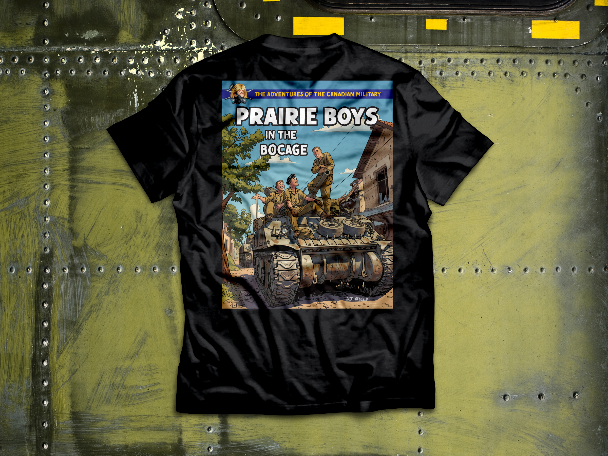 "Prairie Boys in the Bocage" Graphic Tee (Black)