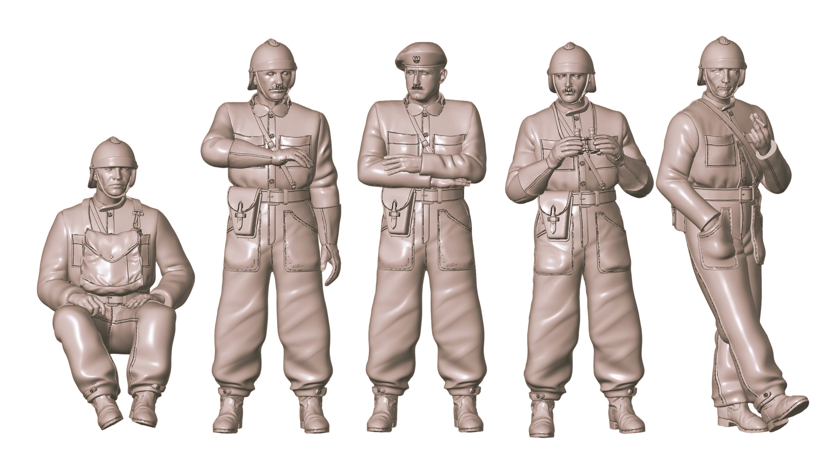 1/35 Scale Polish Tank Crewmen (1939)