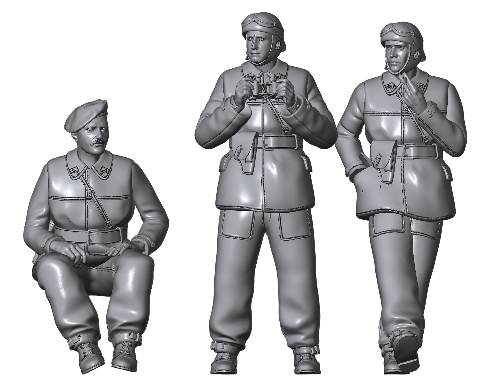 1/35 Scale French Tank Crew (1940)