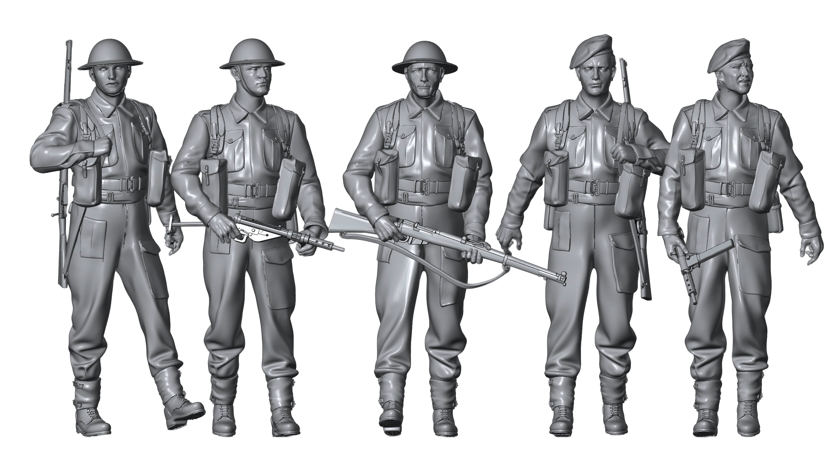 1/35 Scale British Commonwealth Infantry (NW Europe)