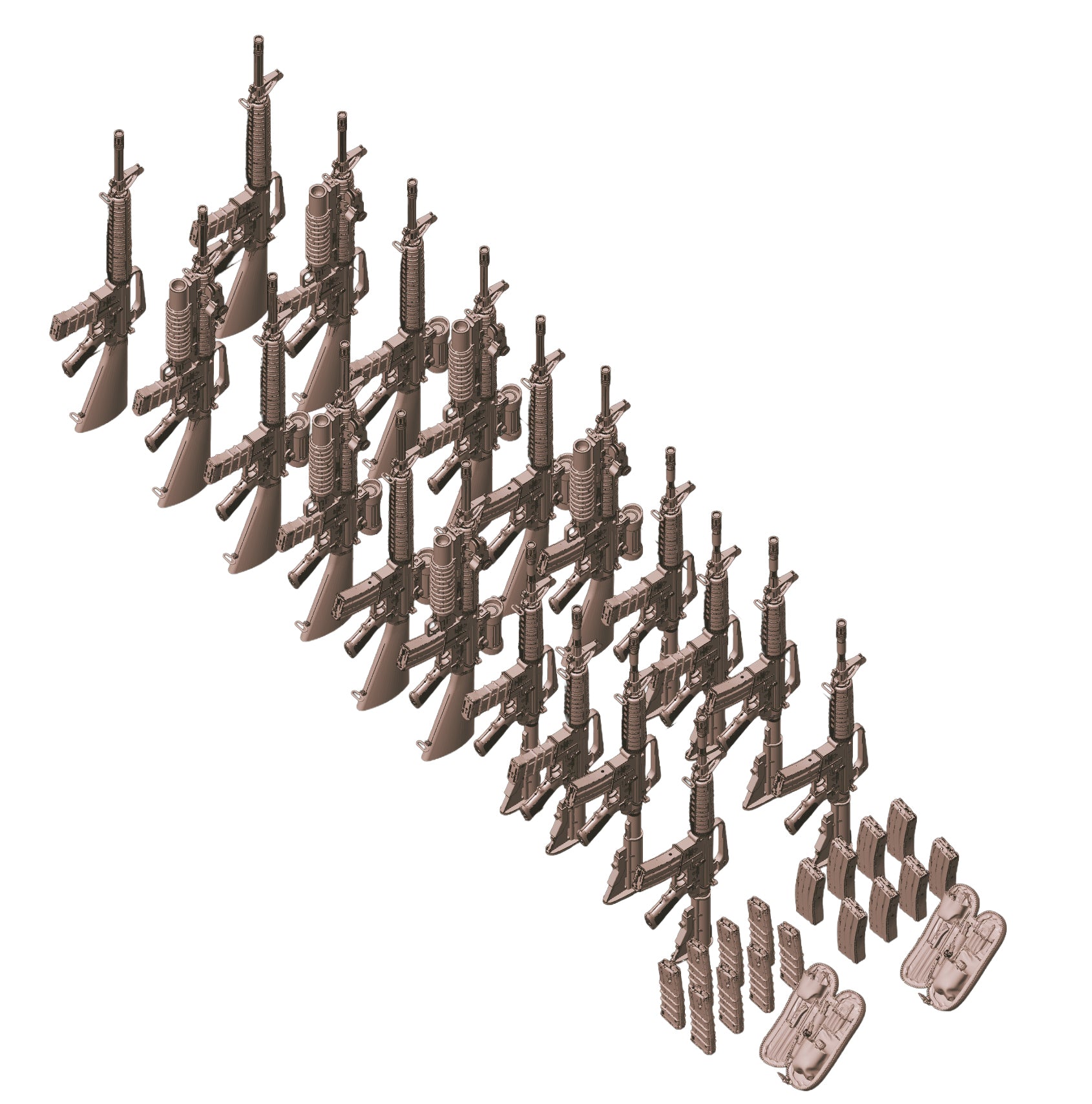 1/35 Scale Canadian Assault Rifles: Early C7, C7A1 & C8 Set