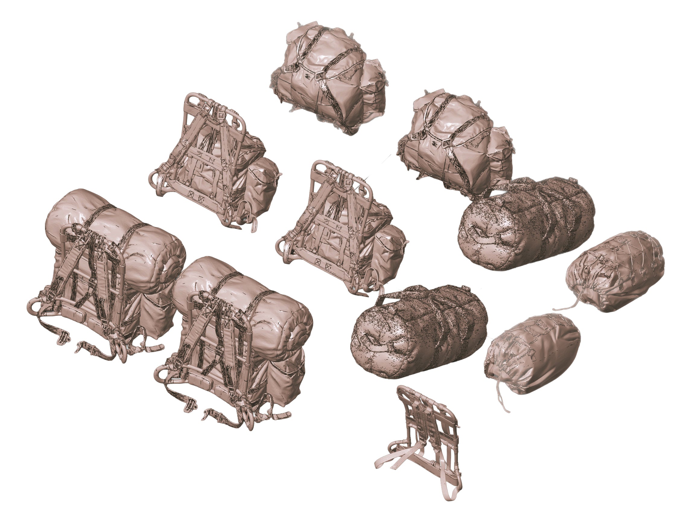 1/35 Scale Canadian 64 Pattern Rucksack &amp; Stowage Set