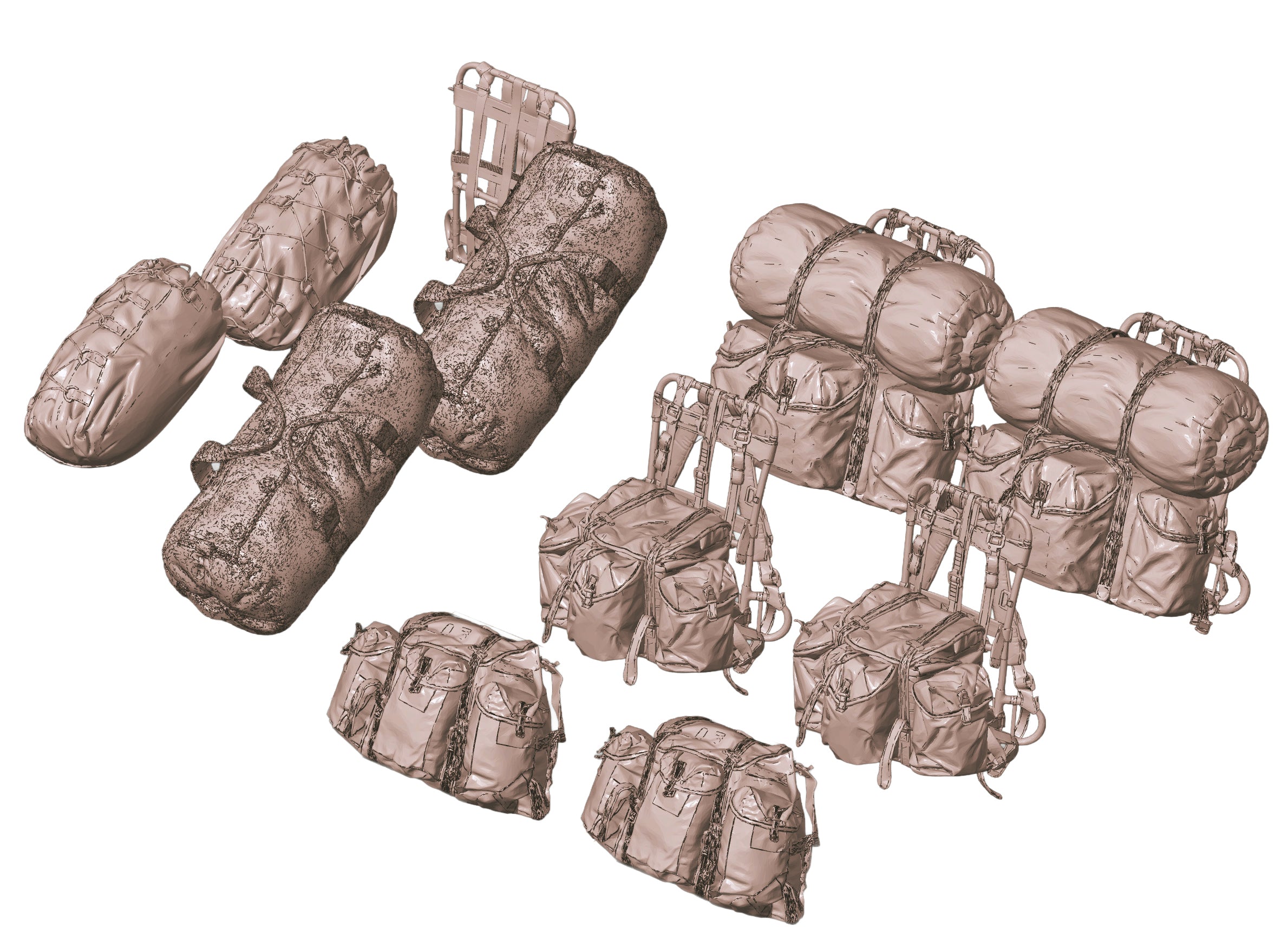 1/35 Scale Canadian 64 Pattern Rucksack &amp; Stowage Set