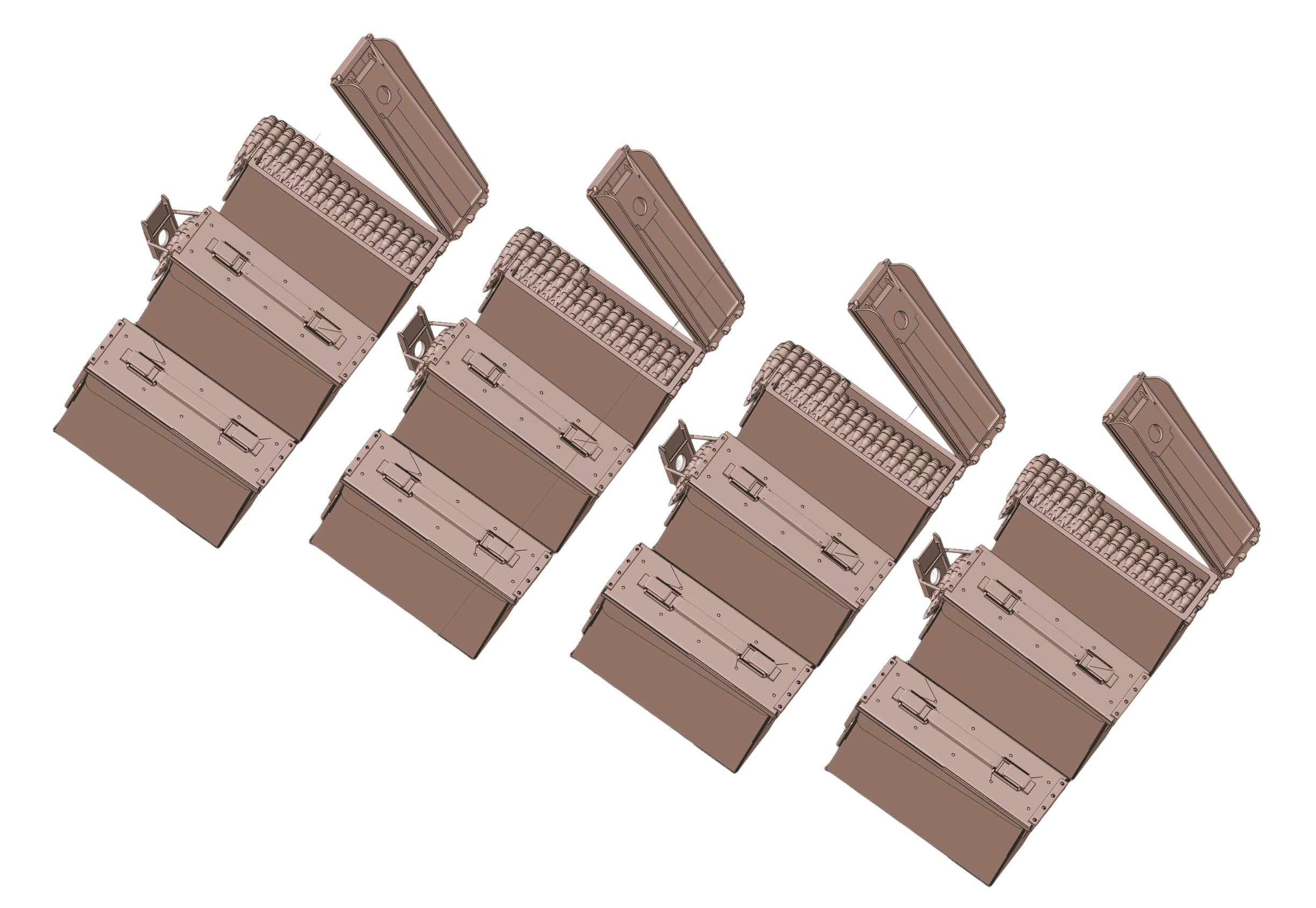1/35 Scale 7.62mm Ammunition Cans Set