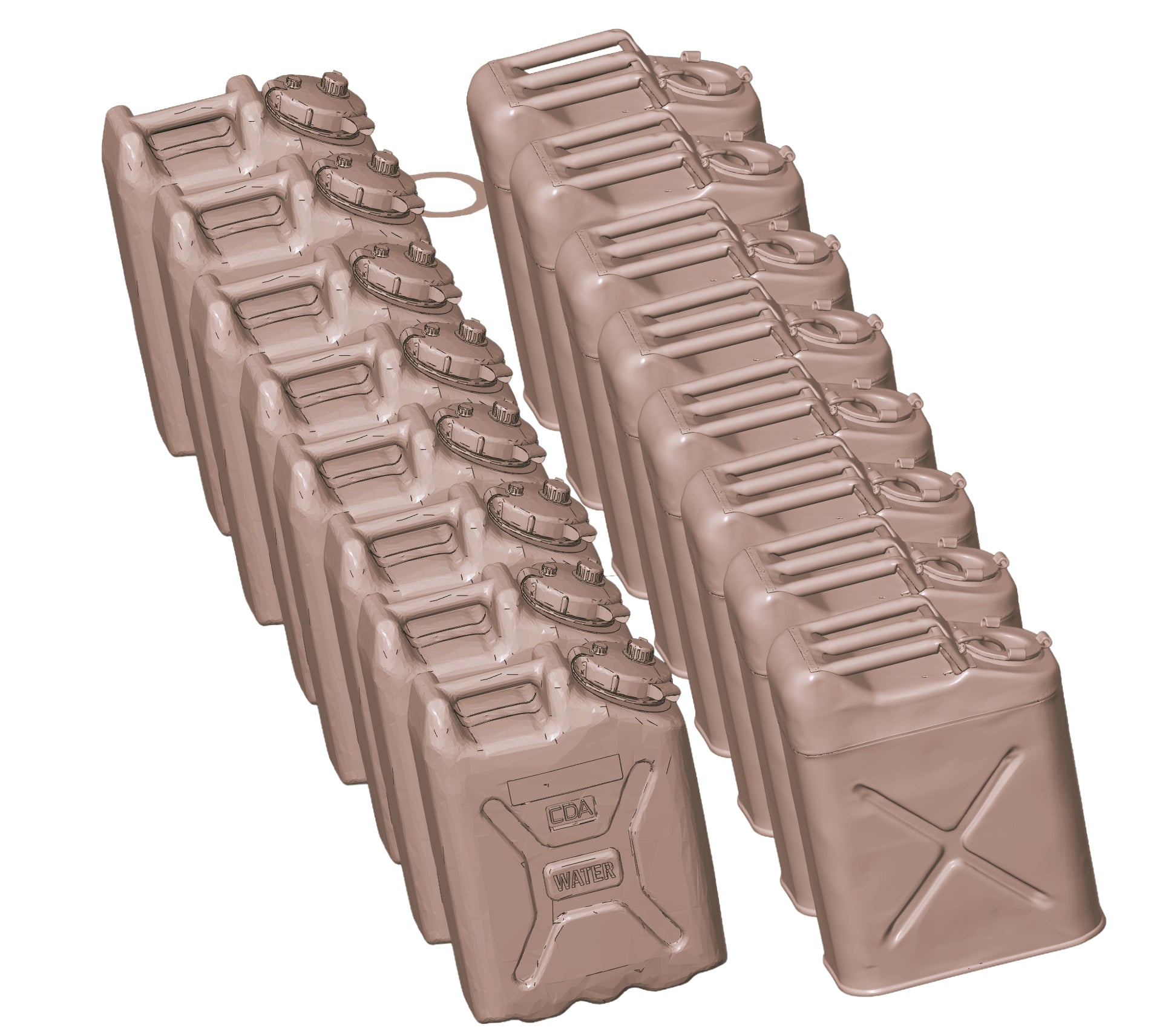 1/35 Scale 5-Gallon US Jerry Cans & Plastic Water Containers Set