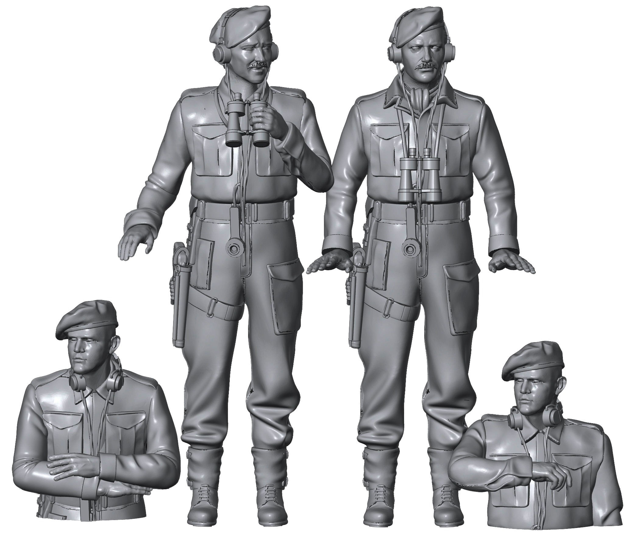 1/35 Scale British Commonwealth Tank Crew (NW Europe 1944+)