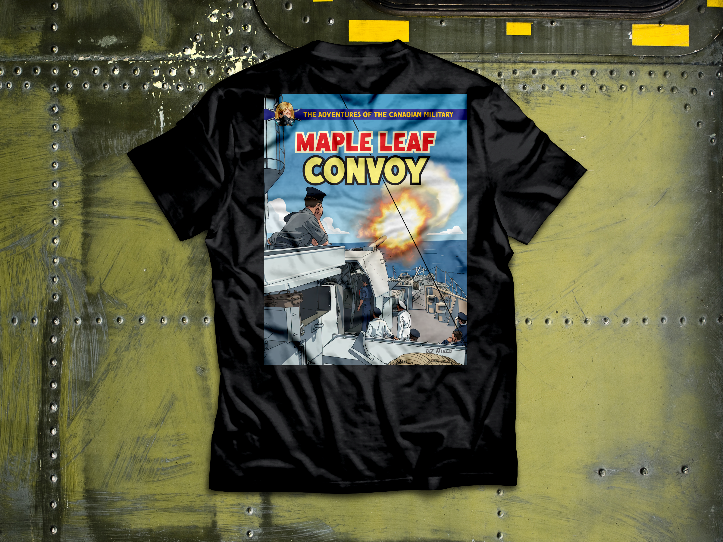 "Maple Leaf Convoy" Graphic Tee (Black)