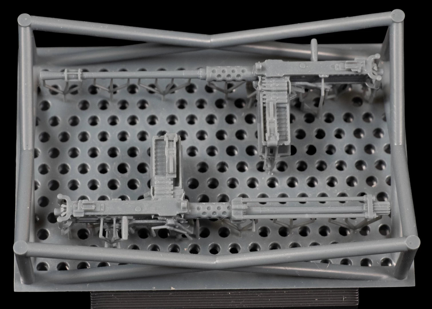 Model kit of M2HB Browning .50 cal MG with flash hider and blank firing adapter, scale 1/35, by Replikator Model Corp.