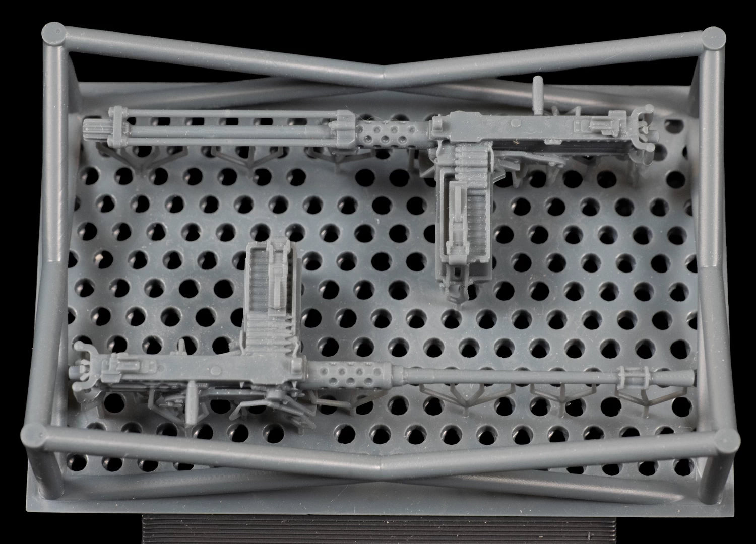 Model kit of M2HB Browning .50 cal MG with flash hider and blank firing adapter, scale 1/35, by Replikator Model Corp.