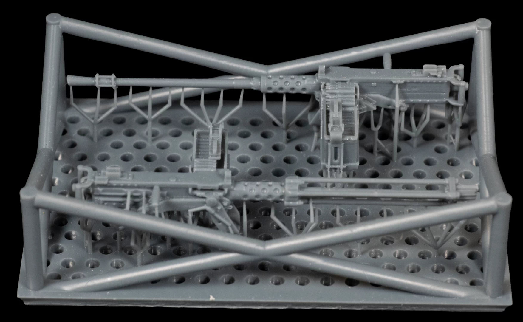 Model kit of M2HB Browning .50 cal MG with flash hider and blank firing adapter, scale 1/35, by Replikator Model Corp.