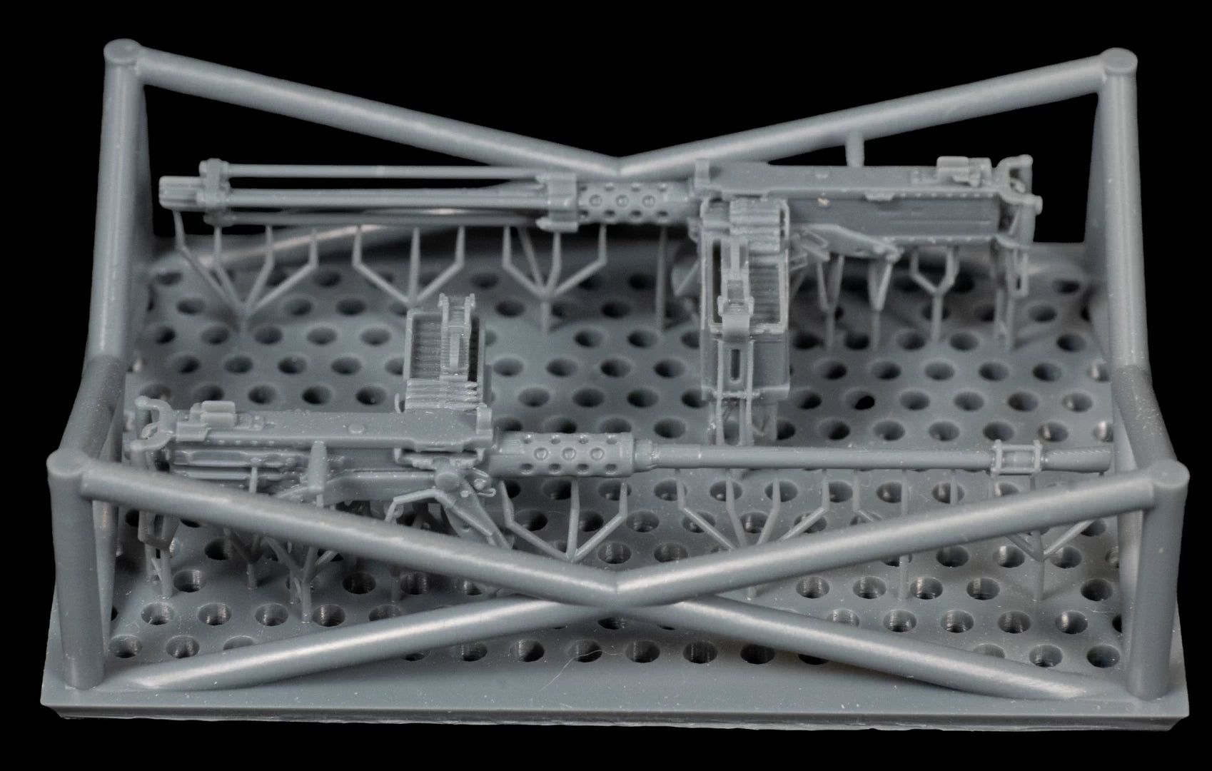 Model kit of M2HB Browning .50 cal MG with flash hider and blank firing adapter, scale 1/35, by Replikator Model Corp.