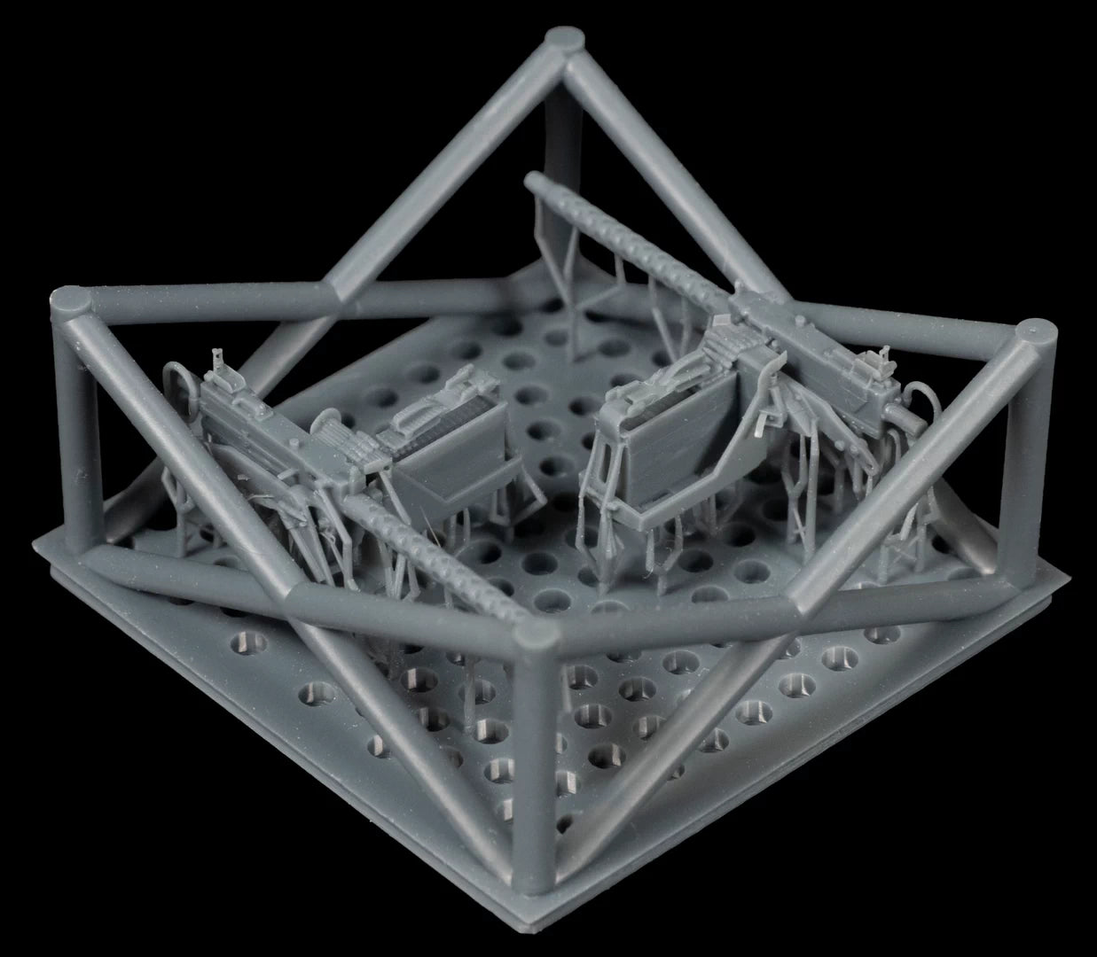 Gray geometric 3D model on a white background