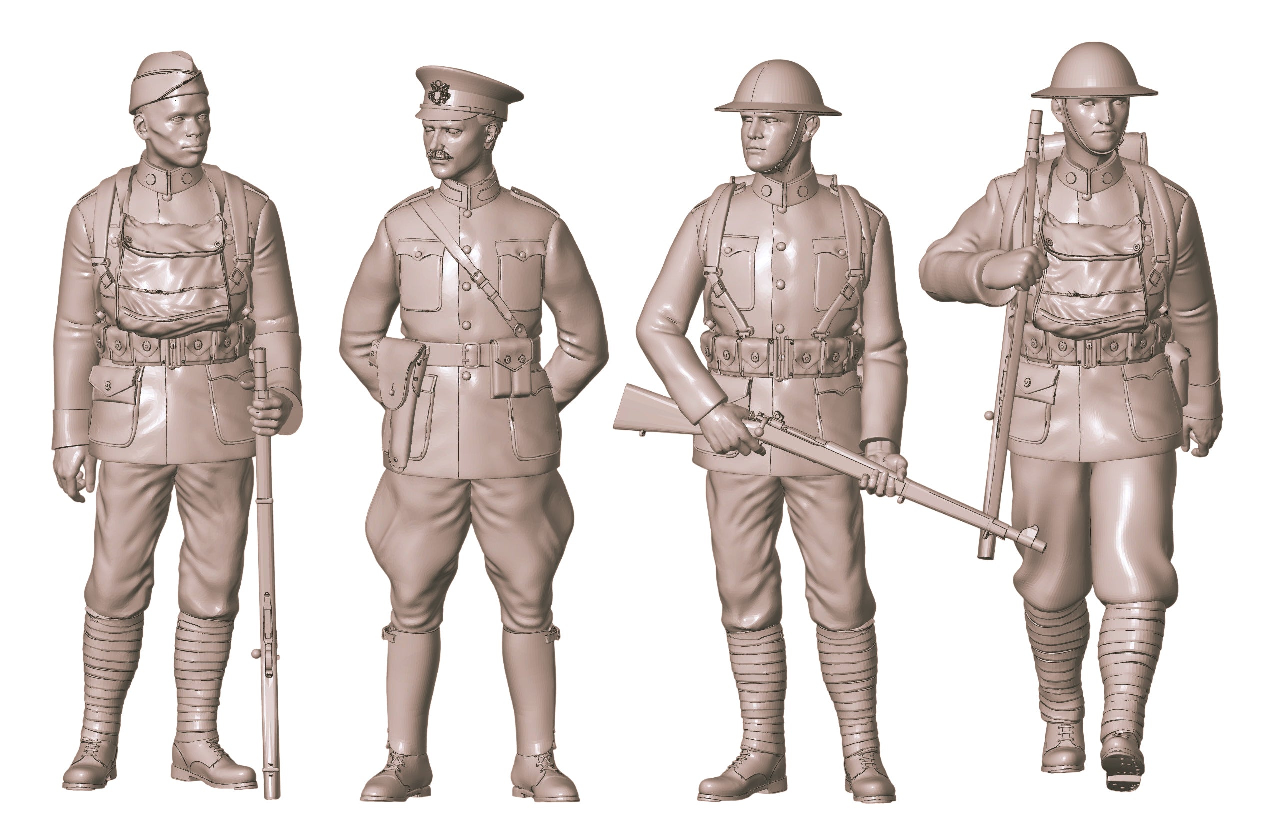 1/35 Scale American Army Infantry (WWI)